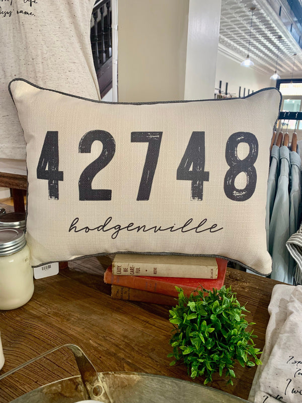 Custom Hometown Zip Code Pillows