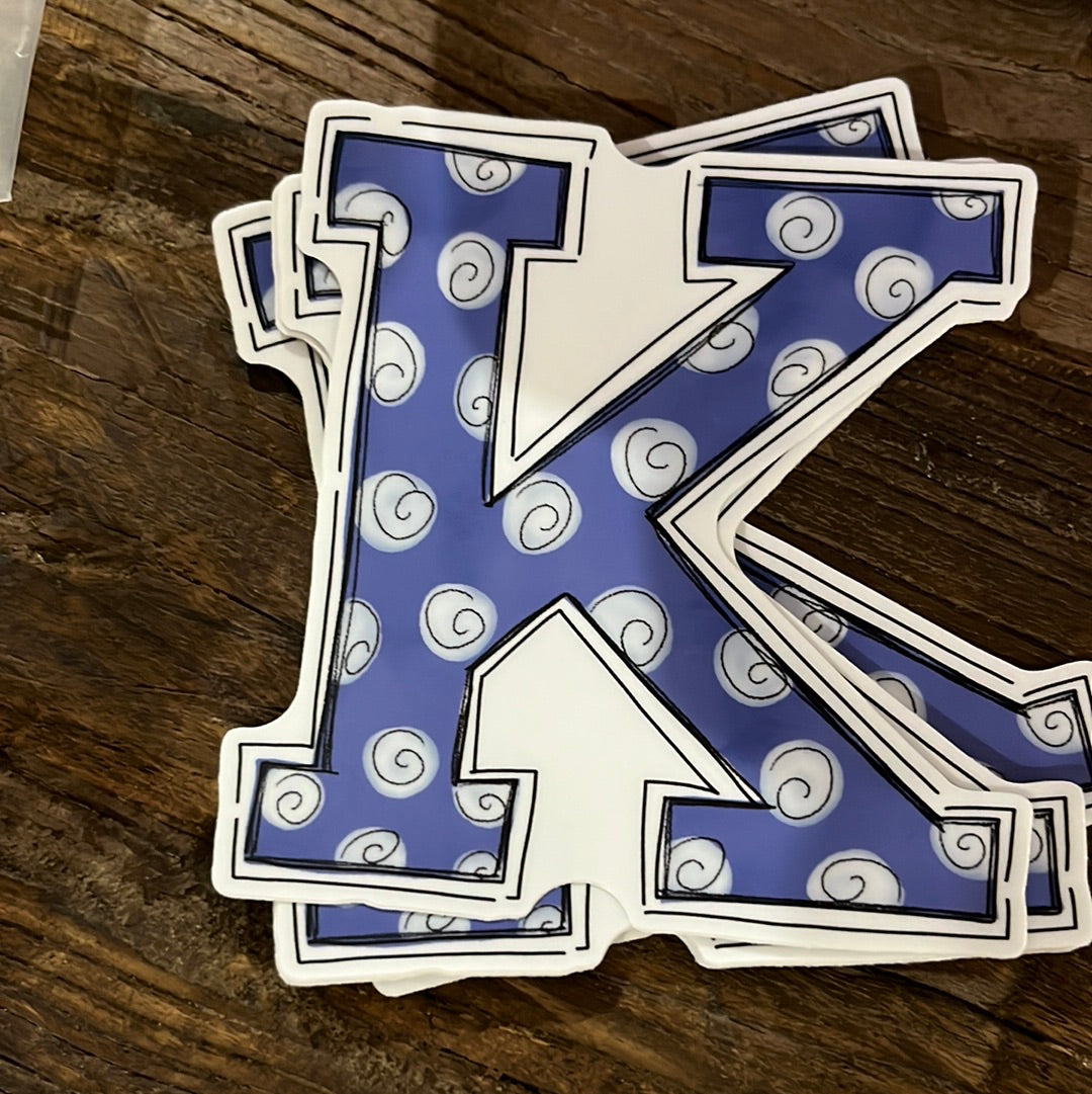 Number K Sticker Big K Vinyl Sticker-Carolyn Jane's Jewelry