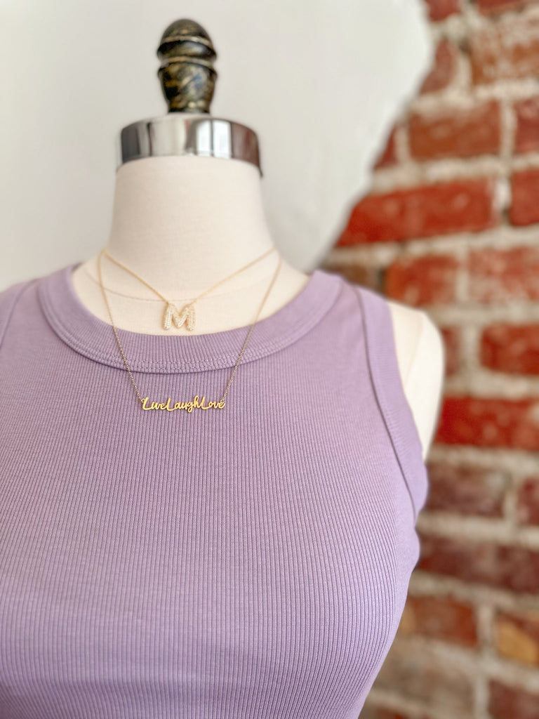 CC Essential Ribbed Tank in Lavender-Carolyn Jane's Jewelry