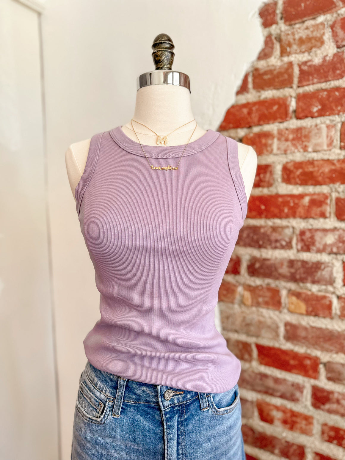 CC Essential Ribbed Tank in Lavender-Carolyn Jane's Jewelry