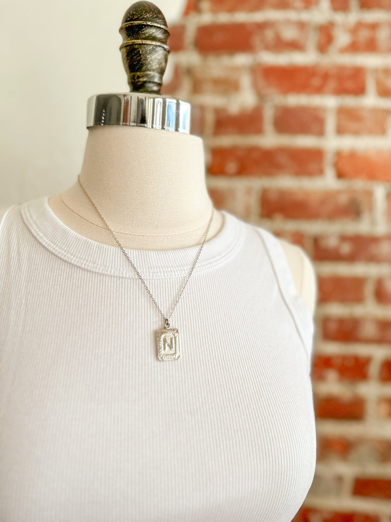 CC Essential Ribbed Tank in White-Carolyn Jane's Jewelry