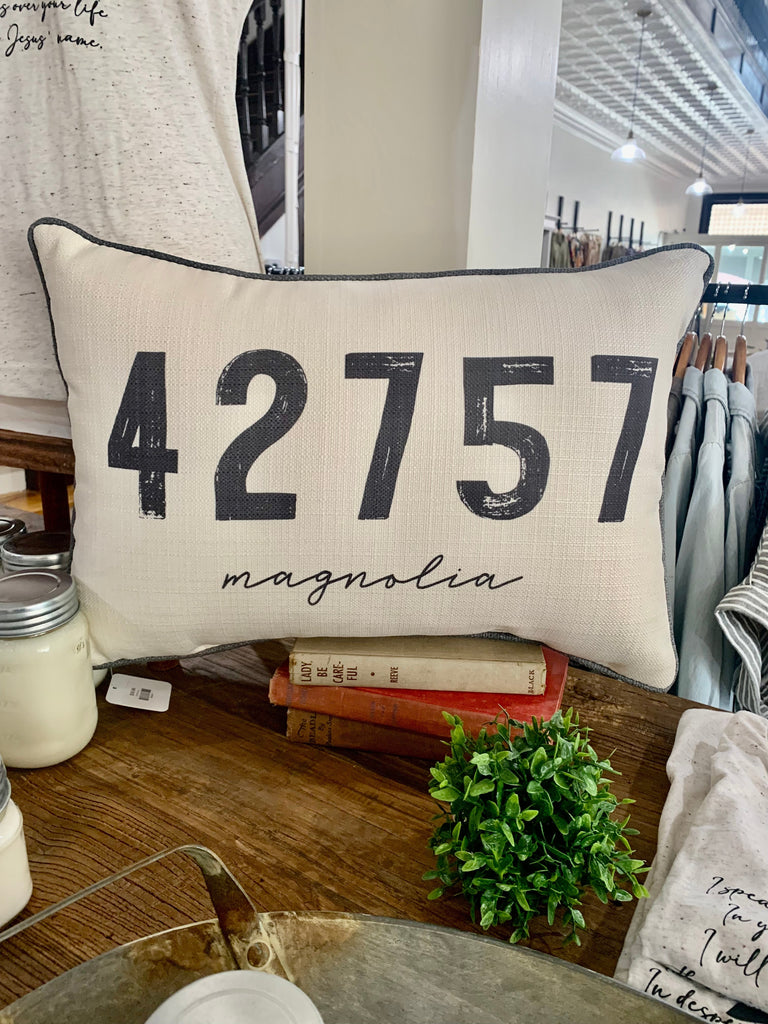 Custom Hometown House Zip Code Pillows-Carolyn Jane's Jewelry