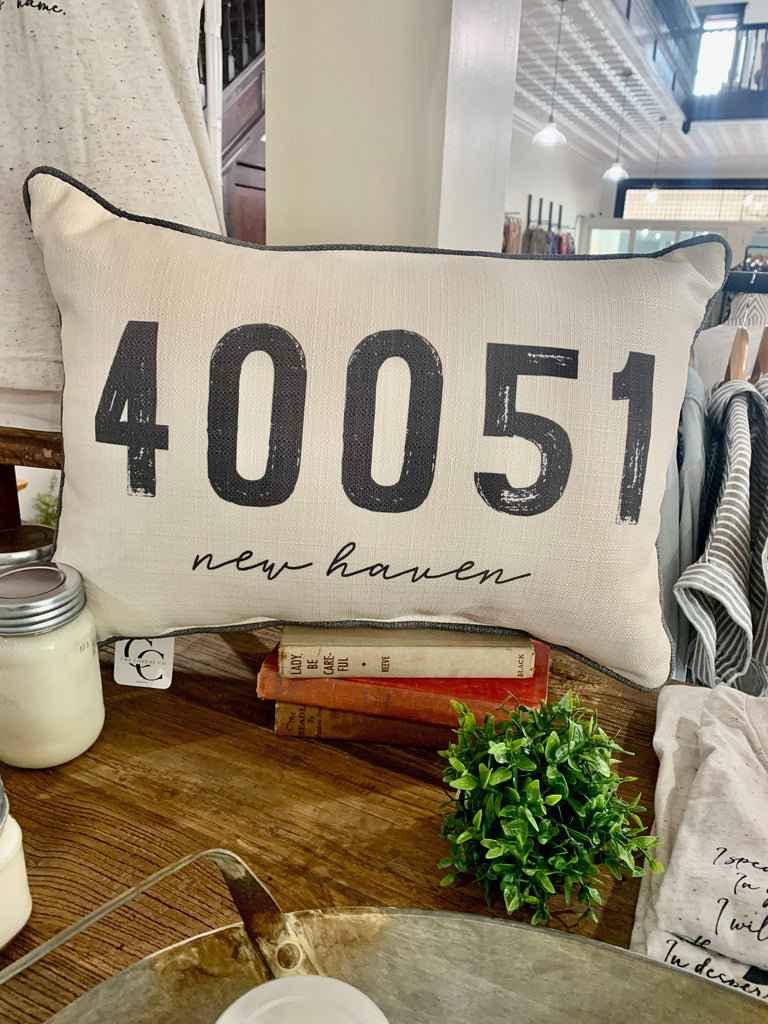 Custom Hometown Zip Code Pillows-Carolyn Jane's Jewelry