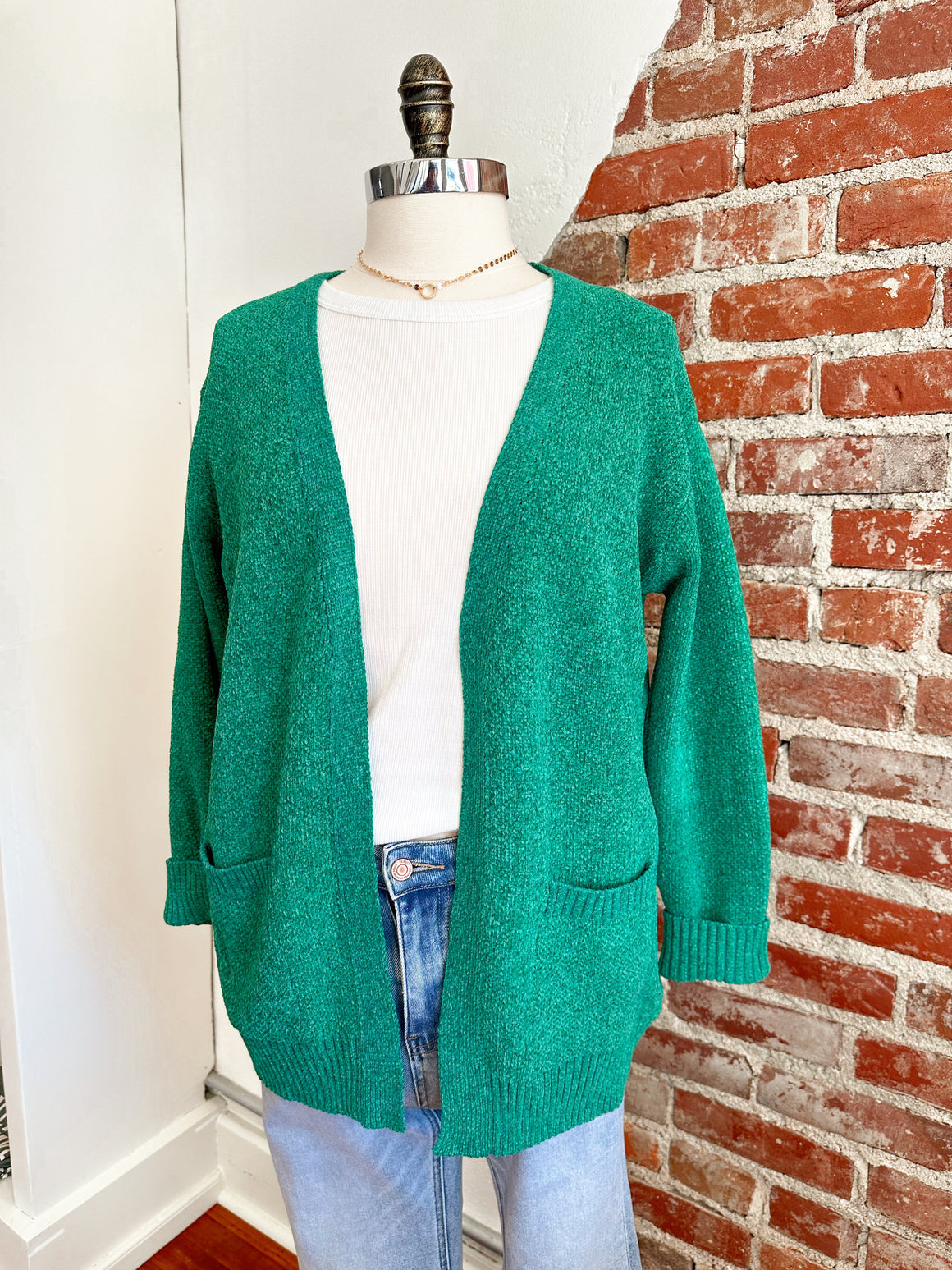 Deck The Halls Cardigan - Holly Green-Cardigan-Carolyn Jane's Jewelry