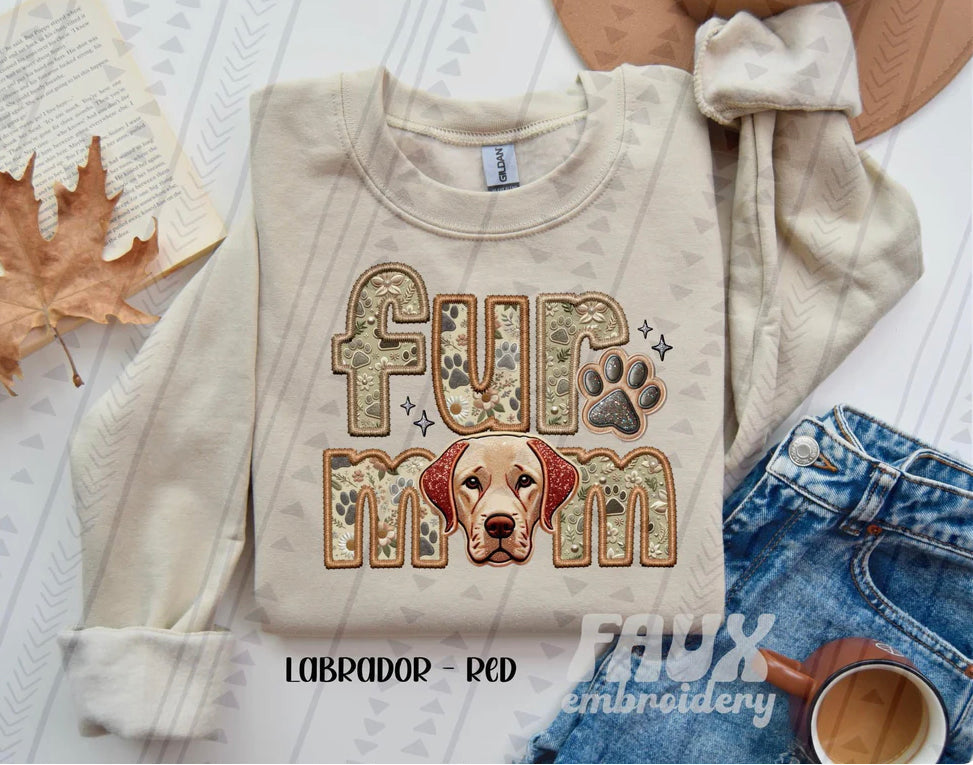 Fur Mom Lab Sweatshirt - Natural Stone-Sweatshirt-Carolyn Jane's Jewelry