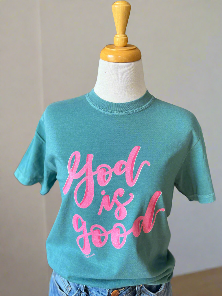 God is God Emerald and Hot Pink T-Shirt-T-Shirt-Carolyn Jane's Jewelry