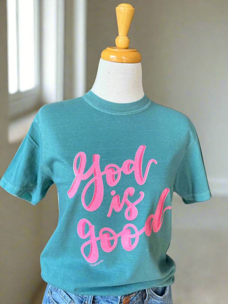 God is God Emerald and Hot Pink T-Shirt-T-Shirt-Carolyn Jane's Jewelry