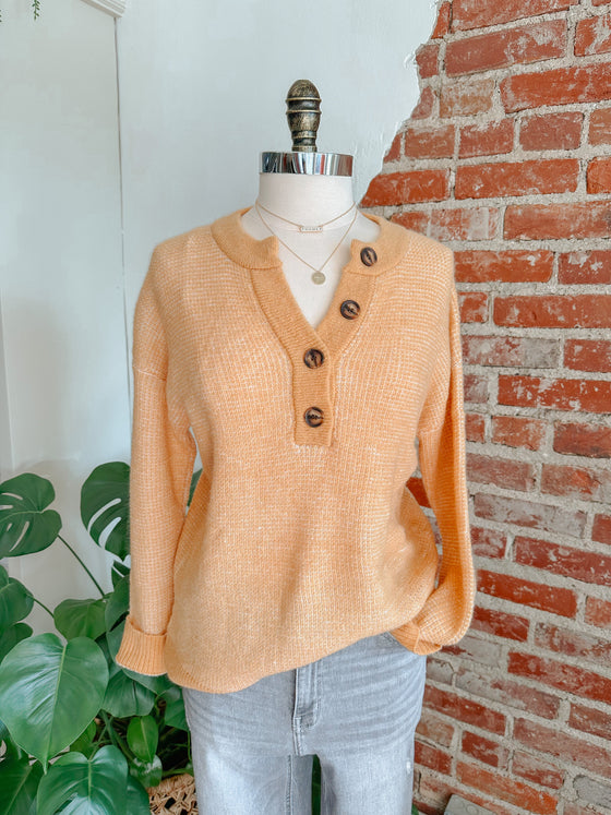 Golden Waffle Knit Henley Top-Carolyn Jane's Jewelry