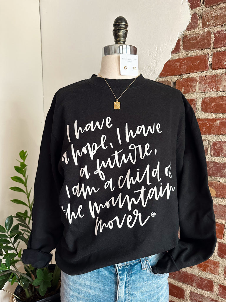 I Have a Hope Black Sweatshirt-Sweatshsirt-Carolyn Jane's Jewelry