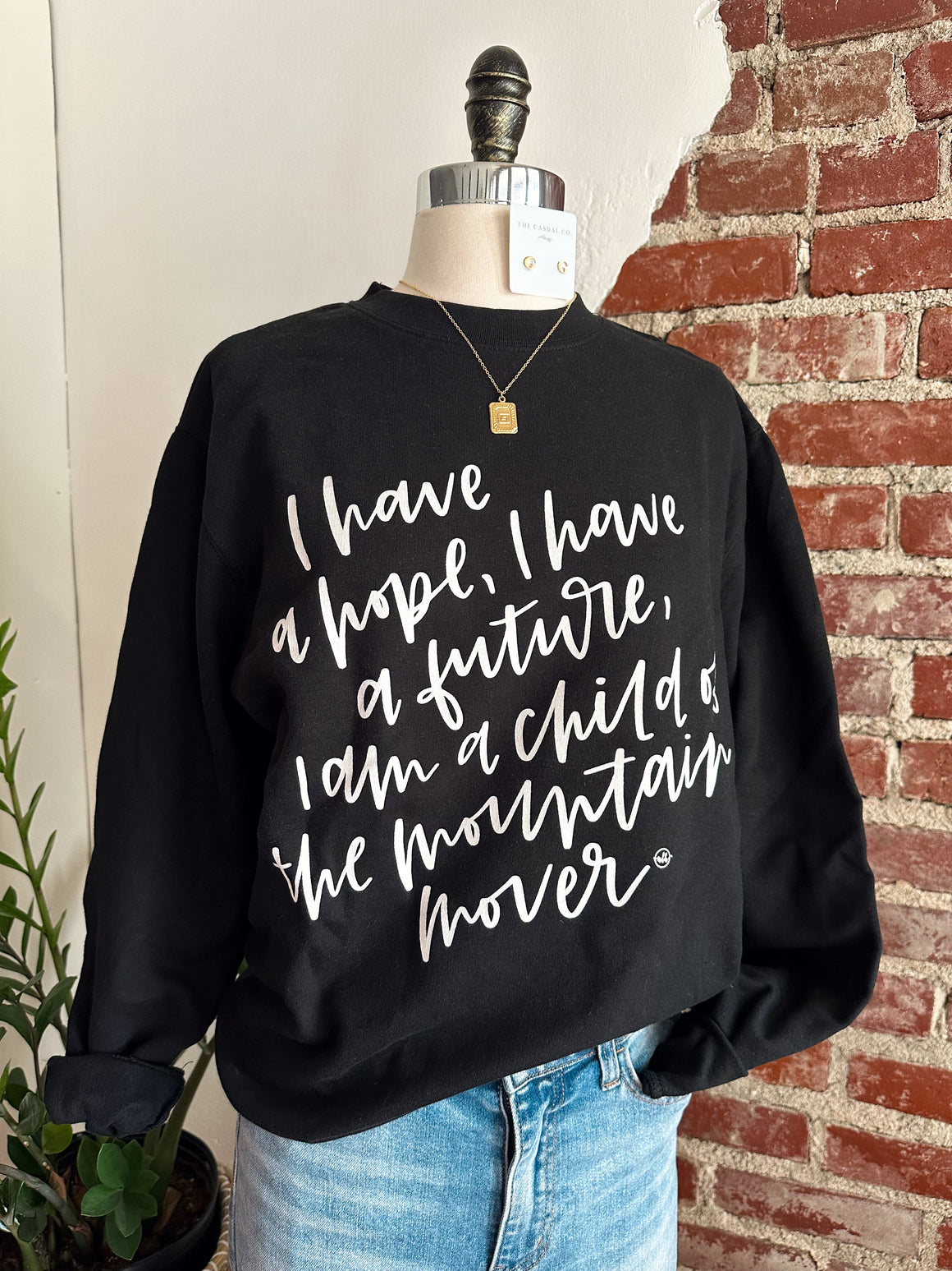 I Have a Hope Black Sweatshirt-Sweatshsirt-Carolyn Jane's Jewelry