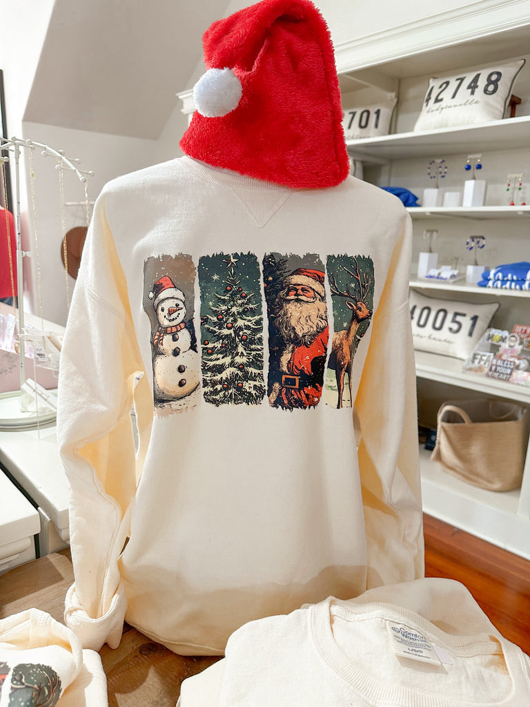 Its a Vintage Christmas Sweatshirt - Cream-Carolyn Jane's Jewelry