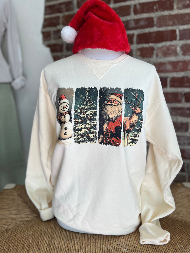 Its a Vintage Christmas Sweatshirt - Cream-Carolyn Jane's Jewelry