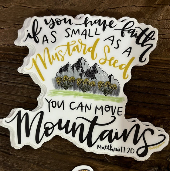 Mustard Seed Faith Vinyl Sticker-Carolyn Jane's Jewelry