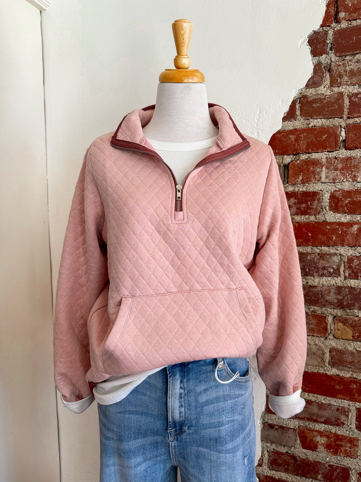 Stella Quilted Pullover Top-Carolyn Jane's Jewelry