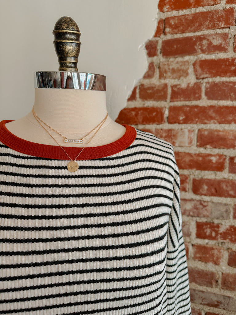 Stella Striped Comfy Top-Top-Carolyn Jane's Jewelry