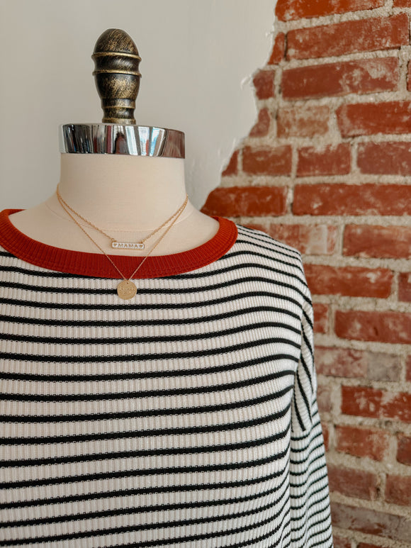 Stella Striped Comfy Top-Top-Carolyn Jane's Jewelry
