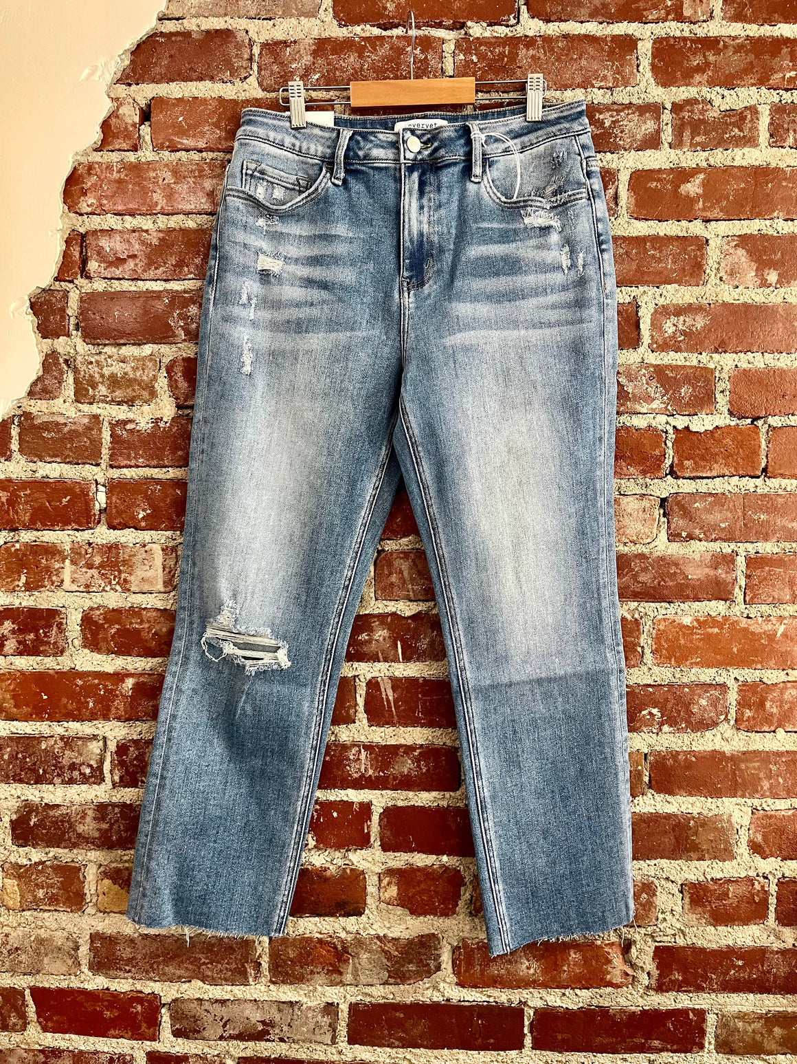 The Bliss Light Wash High Rise Slim Straight Jean-Jeans-Carolyn Jane's Jewelry