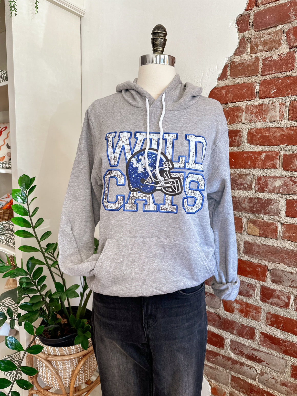 Throw Back Kentucky Football Vintage Style Hoodie-hoodie-Carolyn Jane's Jewelry