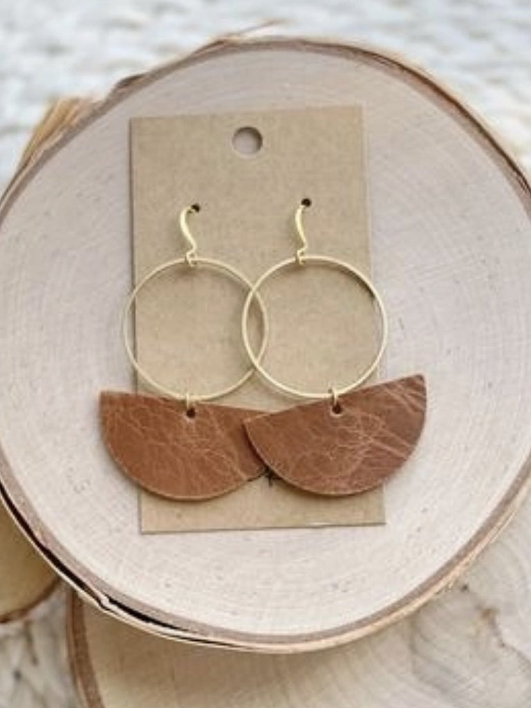 Canyon Hoops in Vintage Maple-Carolyn Jane's Jewelry
