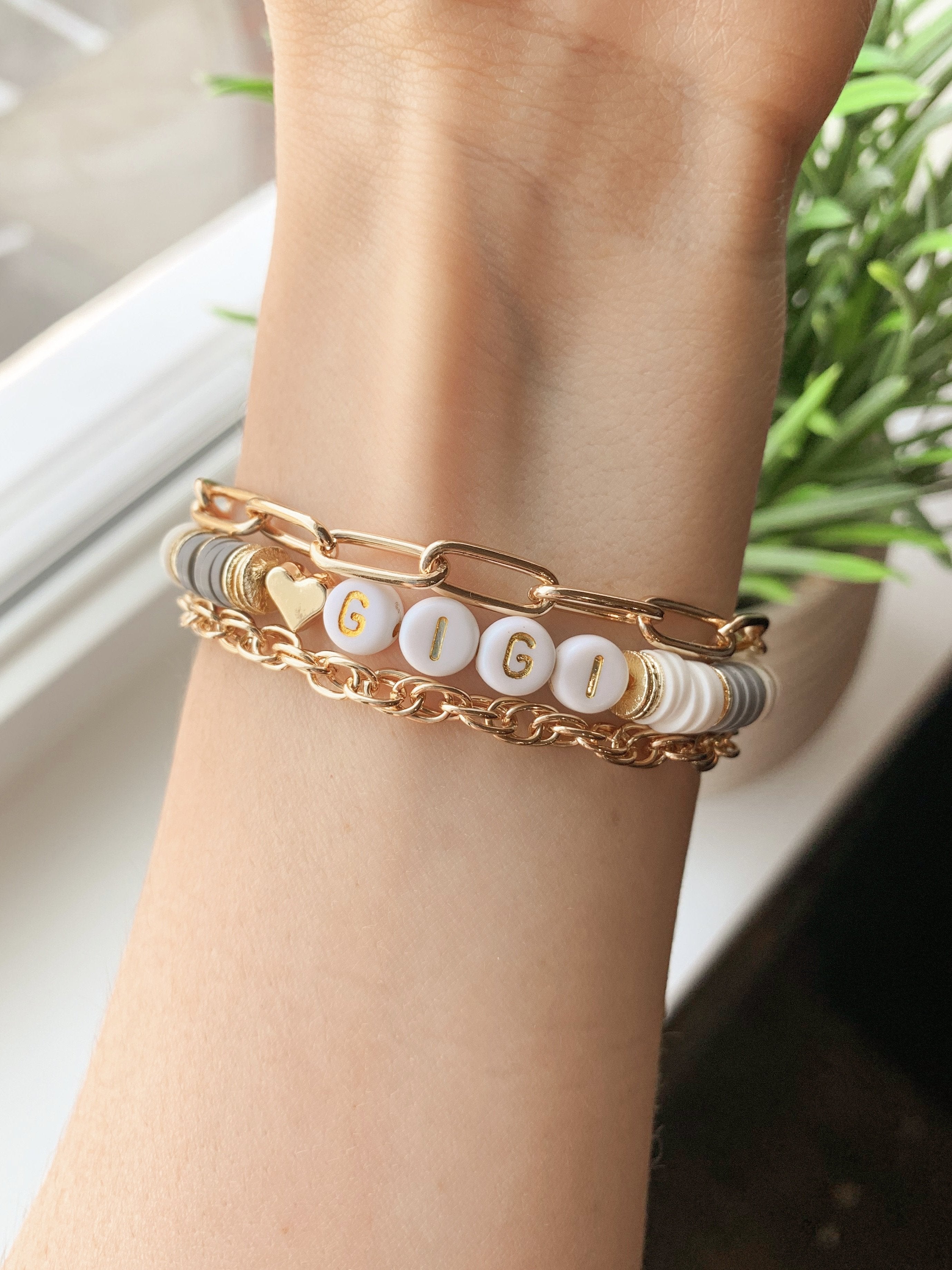 Custom Name bracelet gold for girl- Custom Name Bracelet