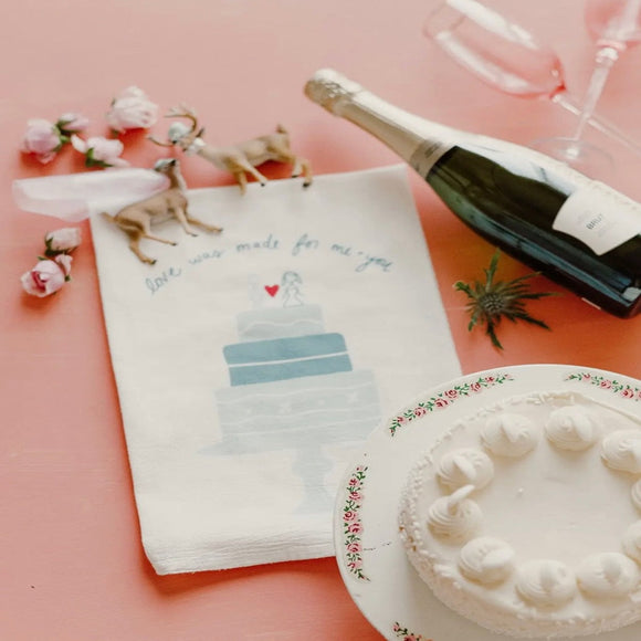 Love Was Made | Wedding - Flour Sack Towel-tea towel-Carolyn Jane's Jewelry