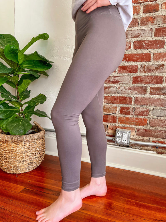 The Butter Soft Leggings in Smoky Grey-Leggings-Carolyn Jane's Jewelry