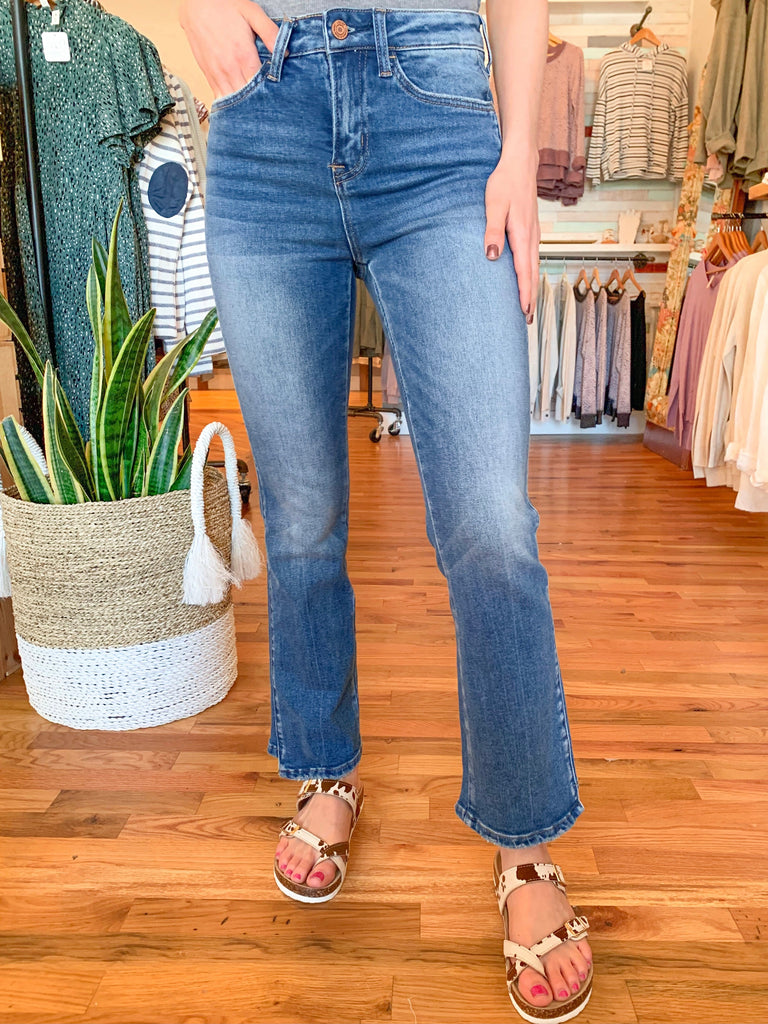 The Leona Cropped Stretch Straight Jean-Jeans-Carolyn Jane's Jewelry