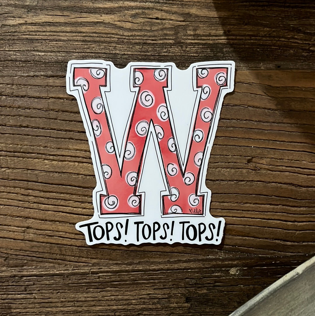 Western Tops Sticker-Vinyl Sticker-Carolyn Jane's Jewelry