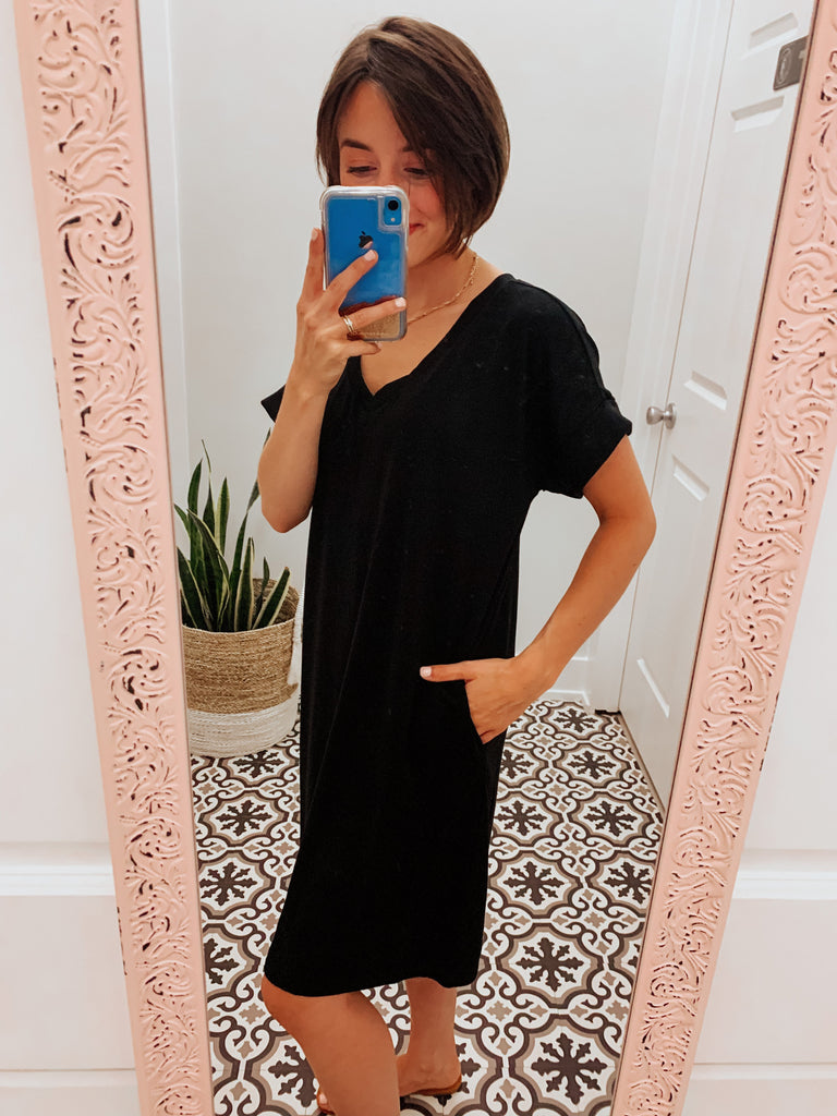 Your Everyday Basic Dress in Black-Carolyn Jane's Jewelry